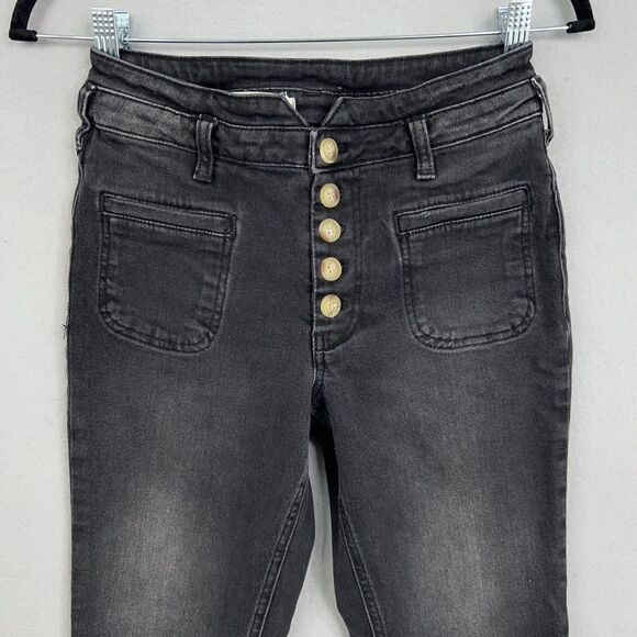 Pilcro and the Letterpress Jeans Womens 25 Petite High Rise Slim Button Fly - Picture 2 of 16